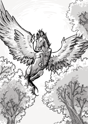 Dnd Pegasus Coloring Page